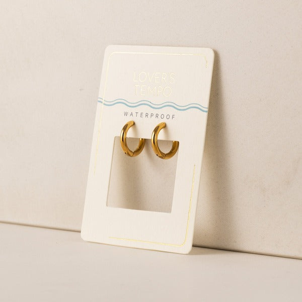 Waterproof Gold Tube 15mm Hoop Earrings | Lover's Tempo | boogie +