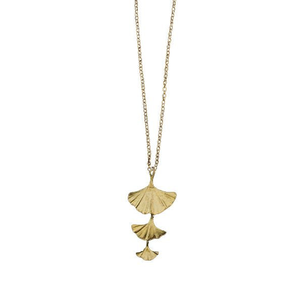 Bronze Ginkgo Leaves Necklace