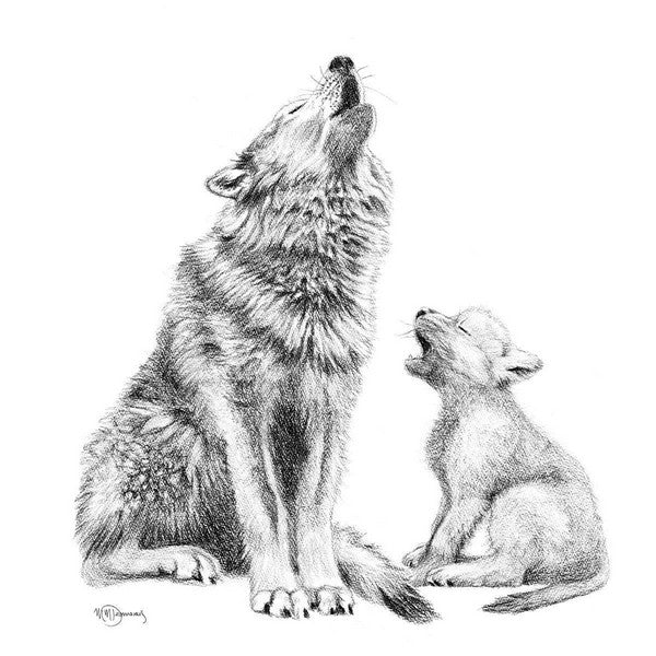 Wolf with Baby 8x10 Print | Le Nid Atelier | boogie + birdie