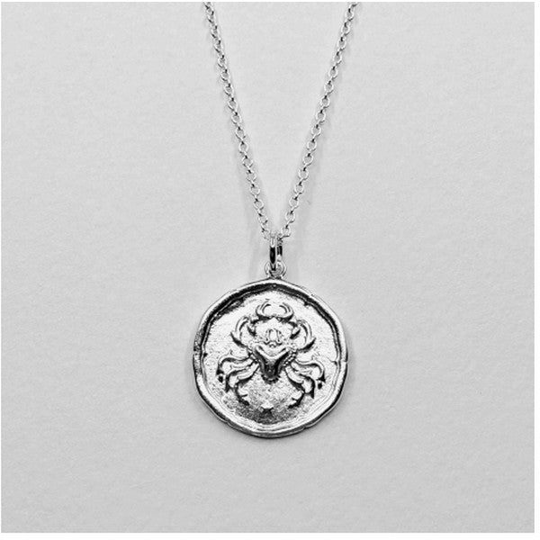 Silver Cancer Zodiac Necklace | Shop a selection of necklaces at boogie + birdie