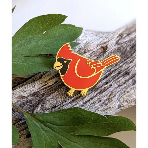 Cardinal Enamel Pin | Crystal Driedger | boogie + birdie