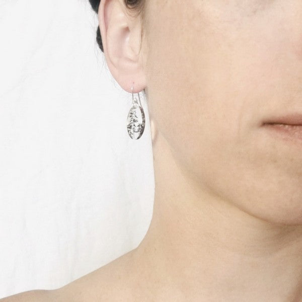 Small Oval Forest Earrings | Black Drop Designs | boogie + birdie