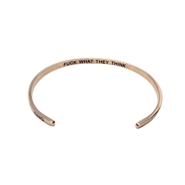 Gold F*ck What They Think Bangle | boogie + birdie | Glass House Goods