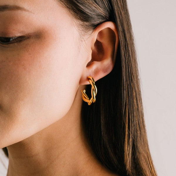 Gold Gigi Waterproof Hoops | Lover's Tempo | boogie + birdie