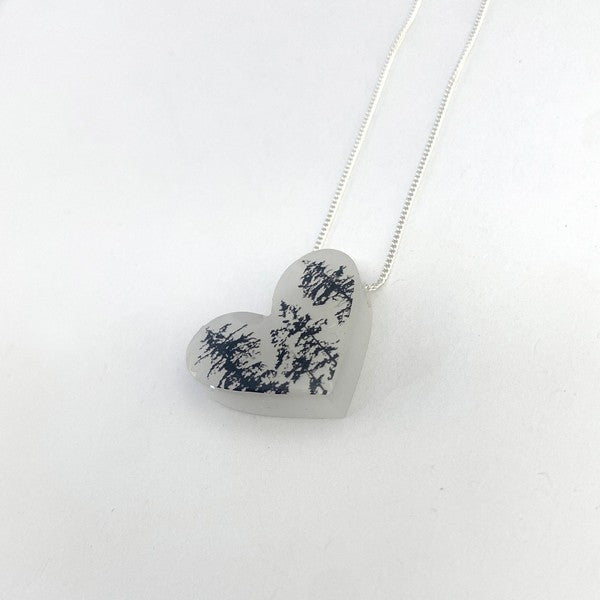 Wallpaper Heart Necklace | Black Drop Designs | boogie + birdie