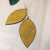 Ochre Yellow Leaf Cork Earrings