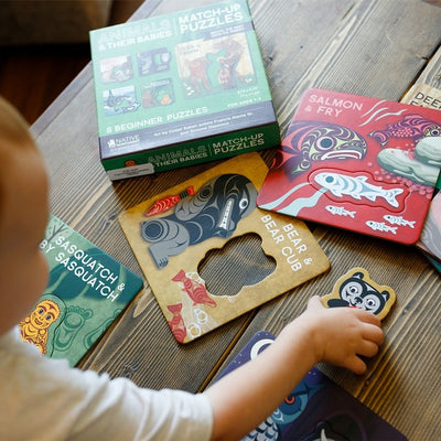 Babies & Their Animals Match-Up Puzzle | Native Northwest | boogie + birdie