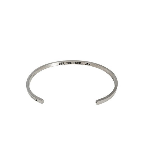 Silver Yes, The F*%K I Can Bangle | GHG | boogie + birdie