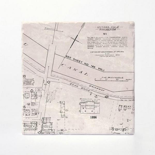 Old Ottawa South Maps Coaster Set
