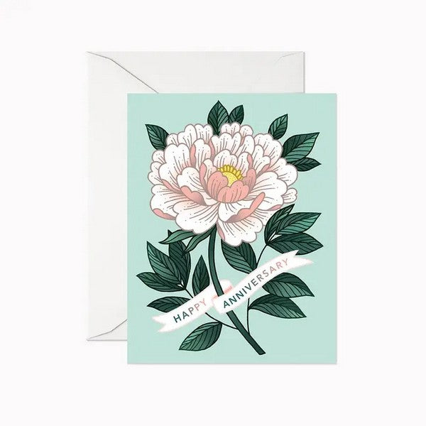 Happy Anniversary Peony Card | Shop cards at boogie + birdie in Ottawa.