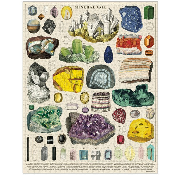 Mineralogy 1000 Piece Puzzle | Cavallini Paper & Co. | Shop vintage styles and prints at boogie + birdie