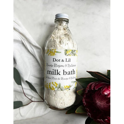 Mimosa Blossom & Nectarine Milk Bath | Dot & Lil | boogie + birdie
