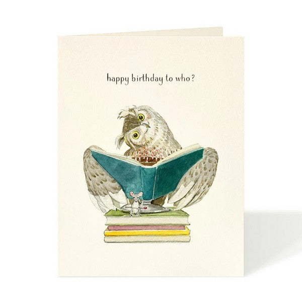 Birthday Who Owl Card | Felix Doolittle | Shop a selection of greeting cards at boogie + birdie