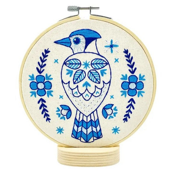 Folk Blue Jay DIY Embroidery Kit | Hook, Line & Tinker | boogie + birdie