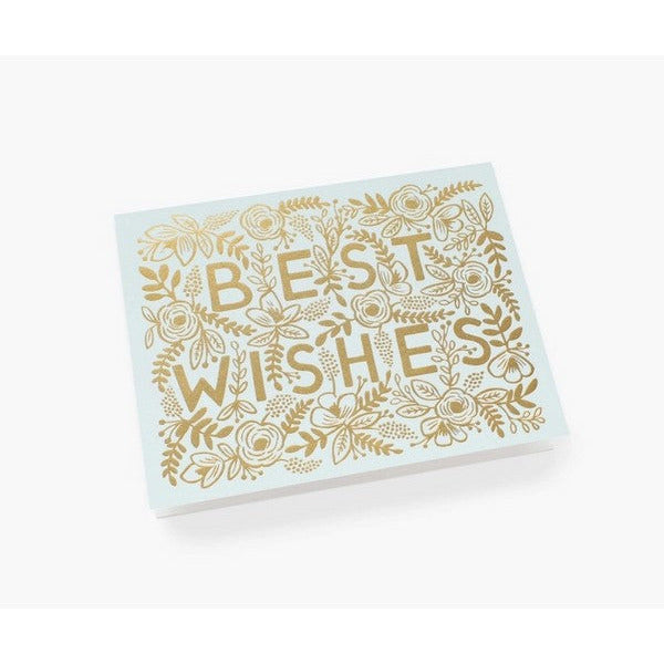 Golden Best Wishes Card Rifle Paper Co. boogie birdie