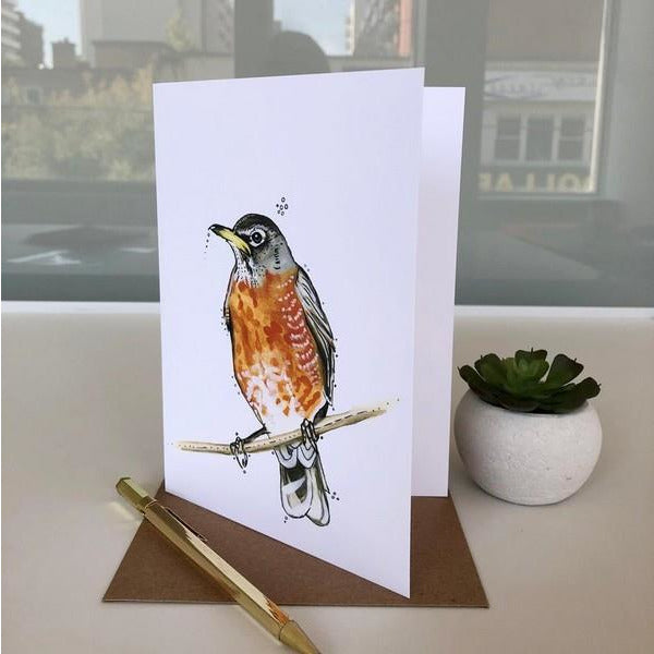 Robin Art Card | Kelly Dixon | boogie + birdie