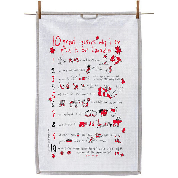10 Reasons Why I Am A Proud Canadian Tea Towel | Sa Boothroyd | boogie + birdie