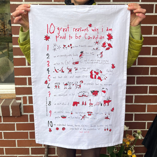 10 Reasons Why I Am A Proud Canadian Tea Towel | Sa Boothroyd | boogie + birdie