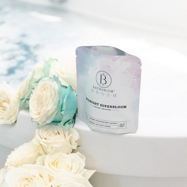 Small Midnight Superbloom Crush Bath Soak | Bathorium | boogie + birdie