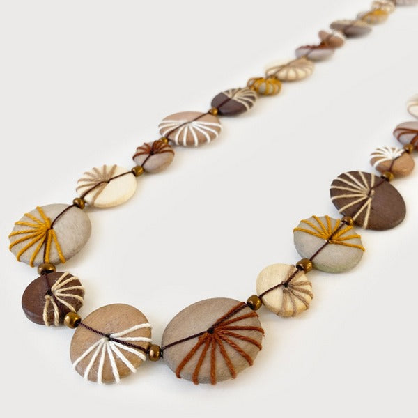 Wood Natural Disc Necklace (1403-NAT) | Jewellery | boogie + birdie