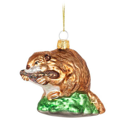 Beaver Glass Ornament | Holidays | boogie + birdie