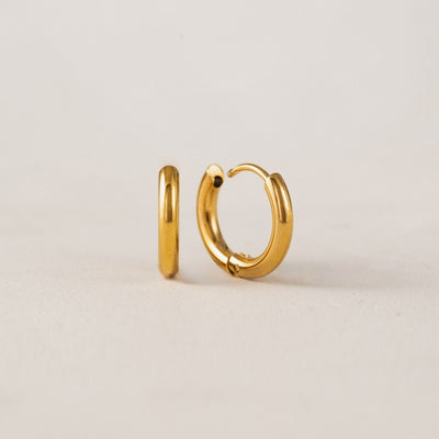 Waterproof Gold Tube 15mm Hoop Earrings | Lover’s Tempo | boogie + birdie