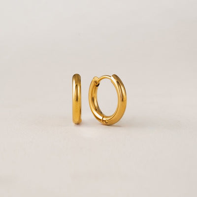 Waterproof Gold Tube 15mm Hoop Earrings | Lover’s Tempo | boogie + birdie