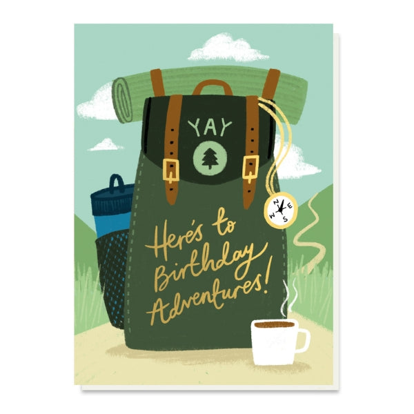 Backpacker Birthday Card (FEELS29) | Greeting Cards | boogie + birdie