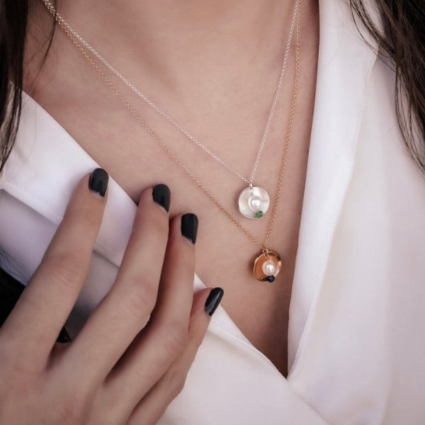 Gold Glow Garnet January Birthstone Necklace | Open Fire | boogie + birdie