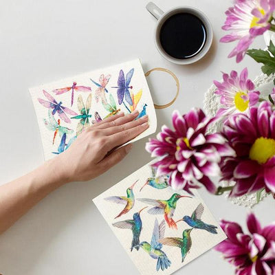 Hummingbird Swedish Dishcloth | Kitchen Textiles | boogie + birdie