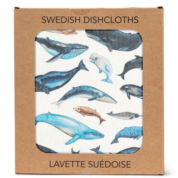 Whales Swedish Dishcloth | Kitchen Textiles | boogie + birdie