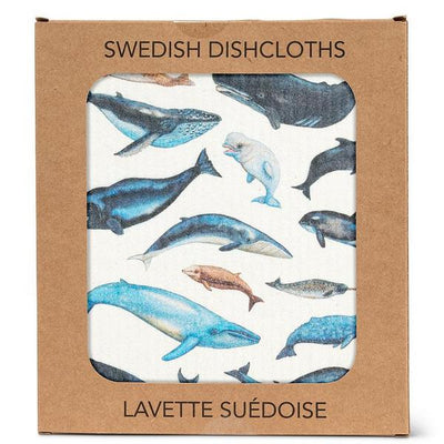 Whales Swedish Dishcloth | Kitchen Textiles | boogie + birdie