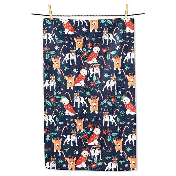 Holiday Dogs Tea Towel | Kitchen Textiles | boogie + birdie
