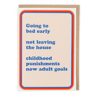 Adult Goals Birthday Card (PIC2340) | Greeting Cards | boogie + birdie