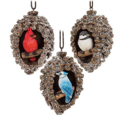 Blue Jay in Pinecone Resin Ornament | Holiday | boogie + birdie