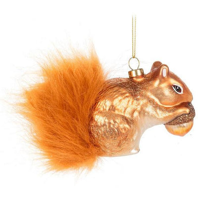 Red Squirrel Glass Ornament | Holidays | boogie + birdie
