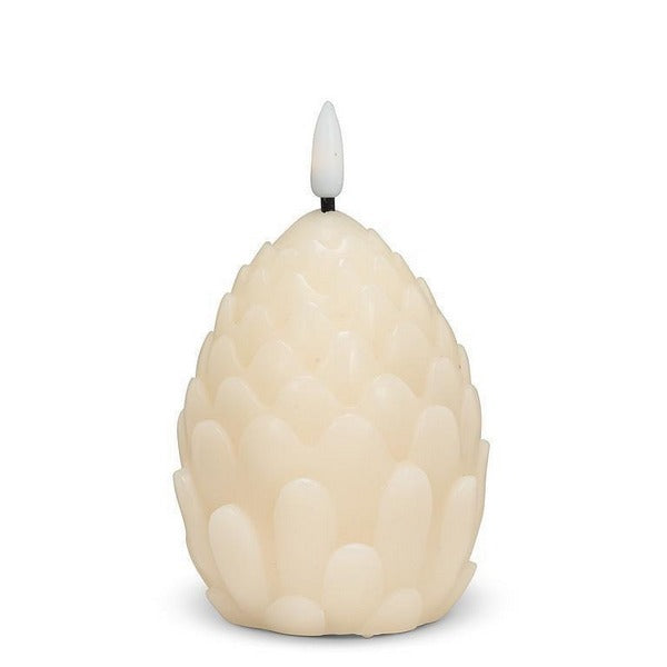 Small Pinecone LED Candle- Ivory | Decor | boogie + birdie