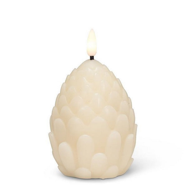 Small Pinecone LED Candle- Ivory | Decor | boogie + birdie