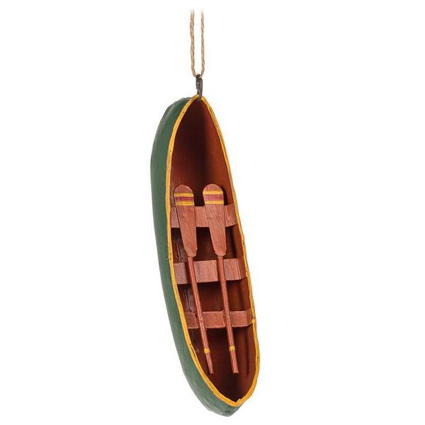 Canoe Carved Wood Ornament | Holiday Ornaments | boogie + birdie