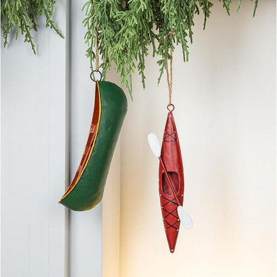 Canoe Carved Wood Ornament | Holiday Ornaments | boogie + birdie