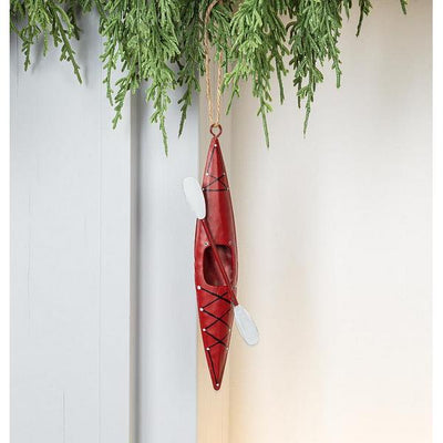 Kayak Carved Wood Ornament | Holiday Ornaments | boogie + birdie