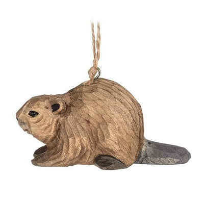 Beaver Carved Wood Ornament | Holiday Ornaments | boogie + birdie
