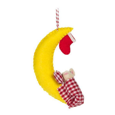 Baby Mouse on Moon Felt Ornament | Holiday | boogie + birdie