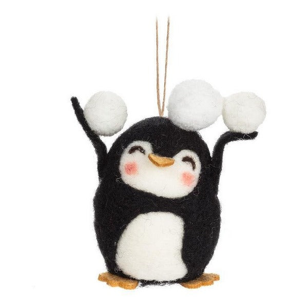 Penguin & Snowballs Felt Ornament | Holiday Decor | boogie + birdie