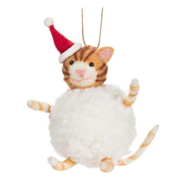 Snowball Cat Felt Ornament | Holiday Decor | boogie + birdie