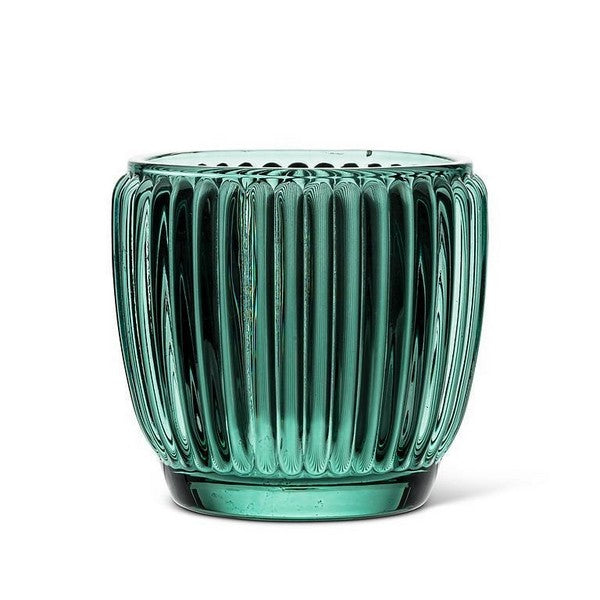 Green Ribbed Votive Candle Holder | Holiday Decor | boogie + birdie