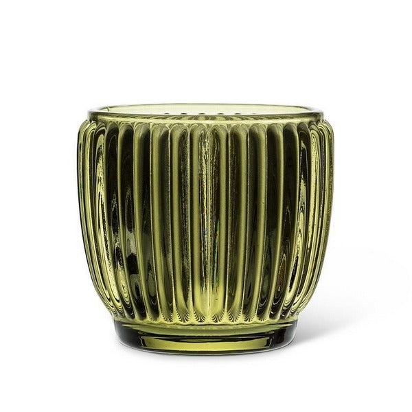 Brown Ribbed Votive Holder | Holiday Decor | boogie + birdie
