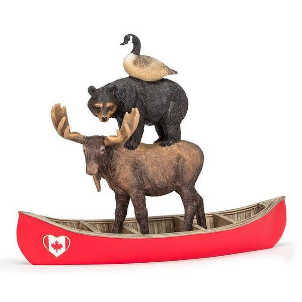 Resin Stacked Animals in Canoe Decor | Decor | boogie + birdie