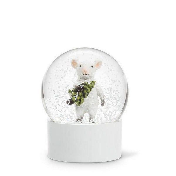 Mouse with Tree Snow Globe | Holiday Decor | boogie + birdie
