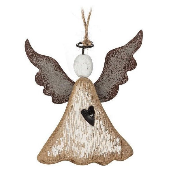 Rustic Angel Ruffled Dress Wooden Ornament | Holiday Decor | boogie + birdie